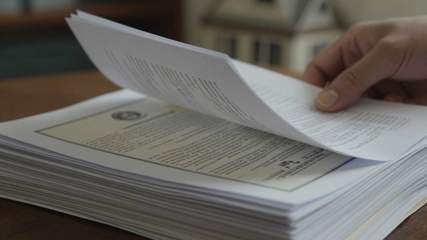 Documentos de imóveis irregulares e casa.